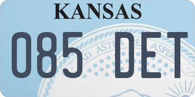 KS license plate 085DET