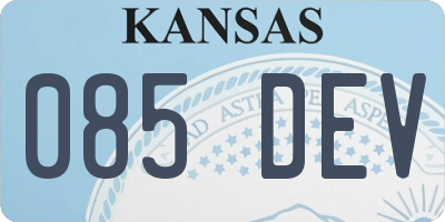 KS license plate 085DEV