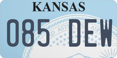KS license plate 085DEW
