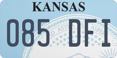 KS license plate 085DFI