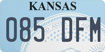 KS license plate 085DFM