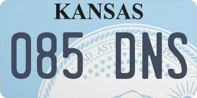 KS license plate 085DNS