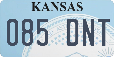 KS license plate 085DNT