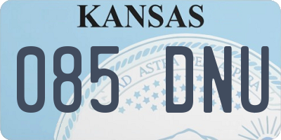 KS license plate 085DNU