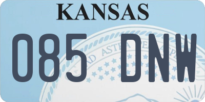 KS license plate 085DNW