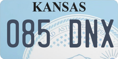 KS license plate 085DNX