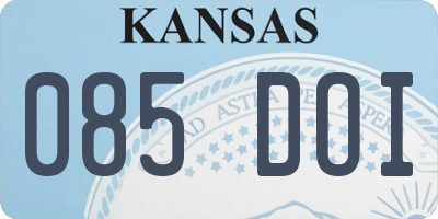 KS license plate 085DOI