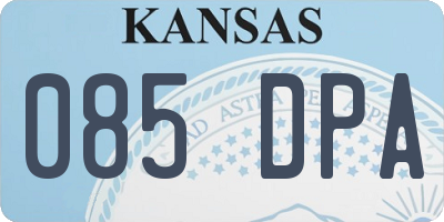 KS license plate 085DPA