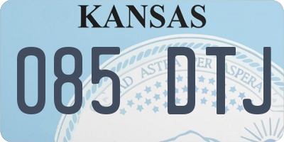 KS license plate 085DTJ