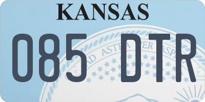 KS license plate 085DTR