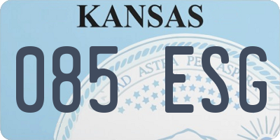 KS license plate 085ESG