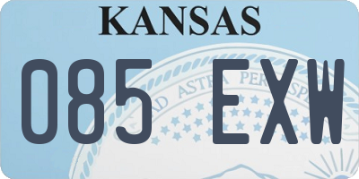 KS license plate 085EXW