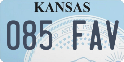KS license plate 085FAV