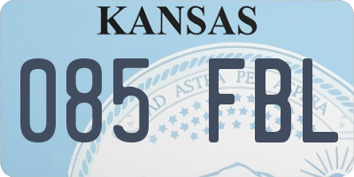 KS license plate 085FBL