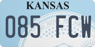 KS license plate 085FCW
