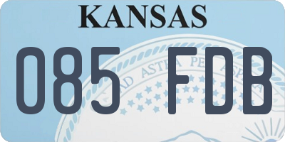 KS license plate 085FDB