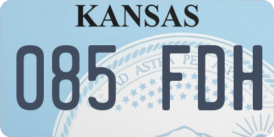 KS license plate 085FDH