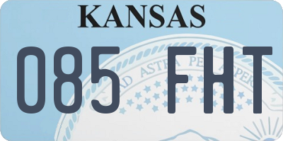 KS license plate 085FHT