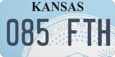 KS license plate 085FTH