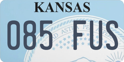 KS license plate 085FUS