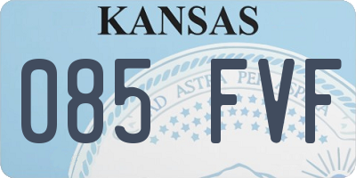 KS license plate 085FVF