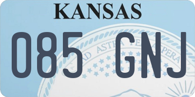 KS license plate 085GNJ