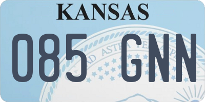 KS license plate 085GNN