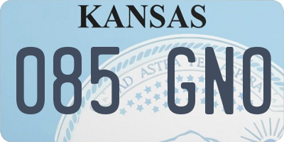 KS license plate 085GNO