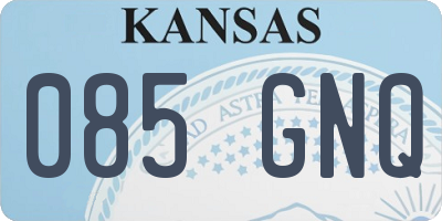 KS license plate 085GNQ
