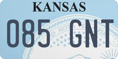 KS license plate 085GNT