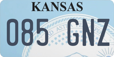 KS license plate 085GNZ