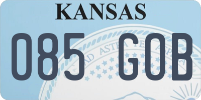 KS license plate 085GOB