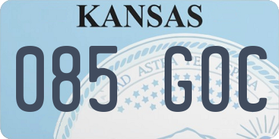 KS license plate 085GOC