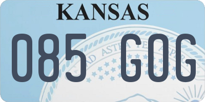 KS license plate 085GOG
