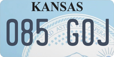 KS license plate 085GOJ