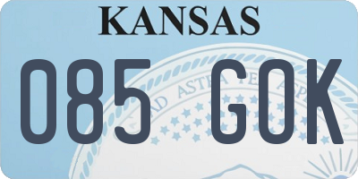 KS license plate 085GOK