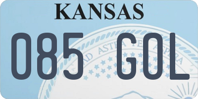 KS license plate 085GOL