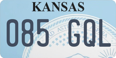KS license plate 085GQL