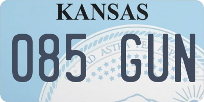 KS license plate 085GUN