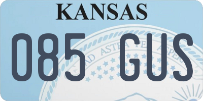 KS license plate 085GUS