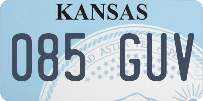 KS license plate 085GUV