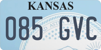 KS license plate 085GVC