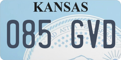 KS license plate 085GVD