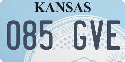 KS license plate 085GVE