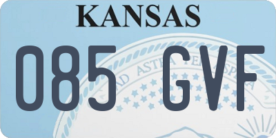 KS license plate 085GVF