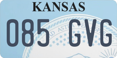 KS license plate 085GVG