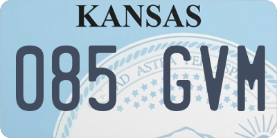 KS license plate 085GVM