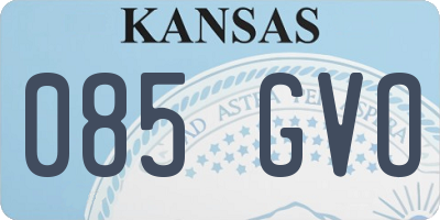 KS license plate 085GVO