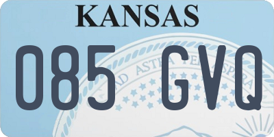 KS license plate 085GVQ