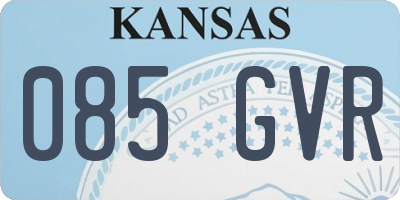 KS license plate 085GVR